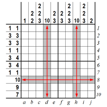 B&W Pic-a-Pix - step 1 (A)