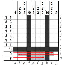 B&W Pic-a-Pix - step 2 (A)