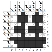 B&W Pic-a-Pix - step 7 (B)