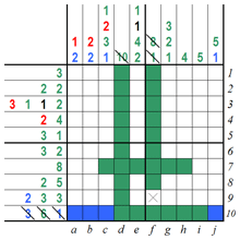 Color Link-a-Pix - step 2 (B)