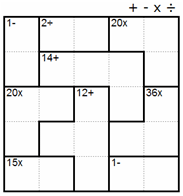 CalcuDoku puzzle