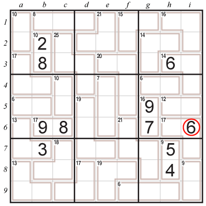 Killer Sudoku techniques: Hidden Single B