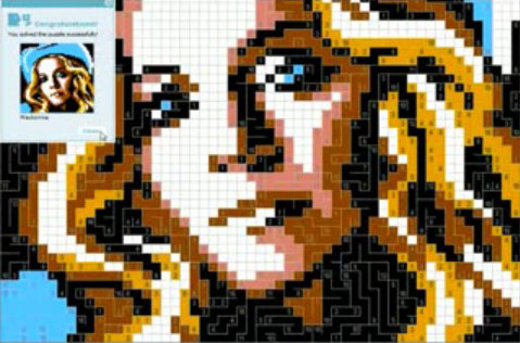 Speed Drawing Madonna with Link-a-Pix