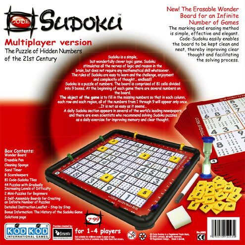 Code Sudoku (back)