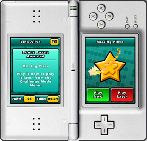 Puzzler World for Nintendo DS/DSi: Bonus puzzle award