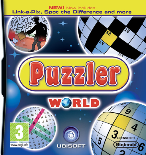 Puzzler World for Nintendo DS/DSi: Front cover