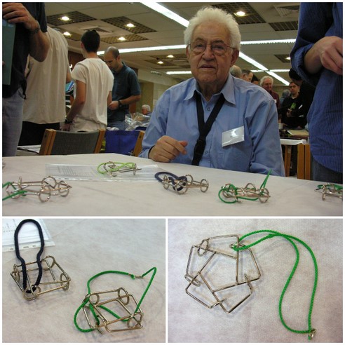 A piece of rope and some wire is all that is needed to create an interesting puzzle.