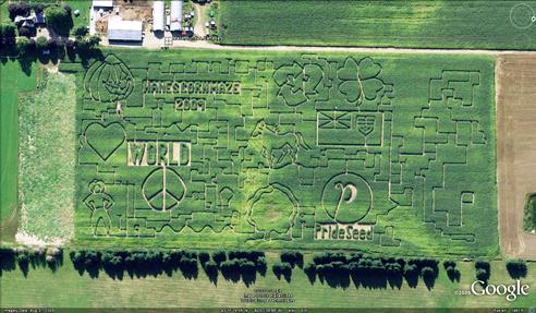 21 mazes: Hanes Corn Maze 2009