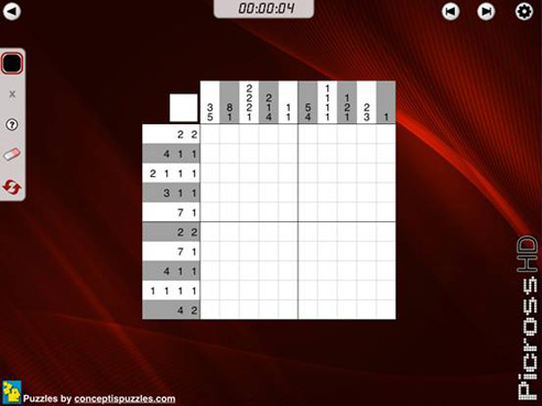 Picross HD: Puzzle grid, unsolved