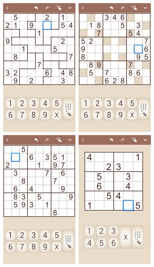 Conceptis Sudoku for Android: Smartphone screenshots