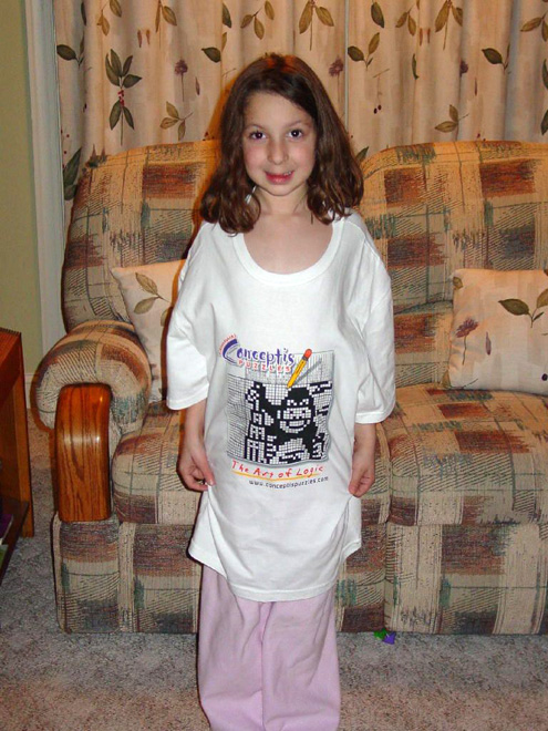 Jenna Caruso with her Cnceptis T-shirt