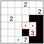 Surrounding a completed island (A)