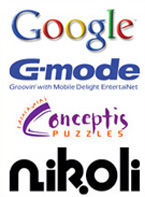 Google, G-mode, Conceptis and Nikoli logos