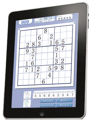 Sudoku Book for iPad features puzzles by Conceptis