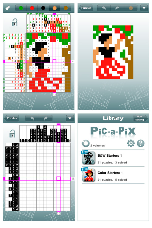 Pic-a-Pix for iPad and iPhone (iPhone screen)