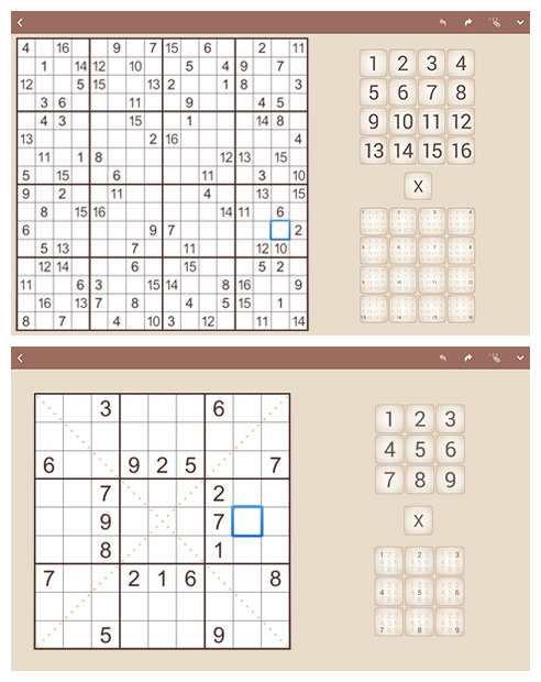 Conceptis Sudoku for Android: Tablet screenshots